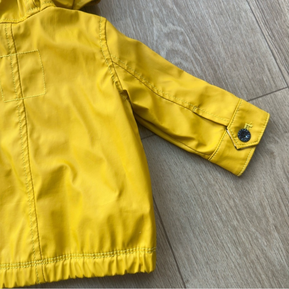 Baby Gap 0-6M Yellow Hooded Rain Jacket Waterproof Spring Coat - Picture 7 of 10